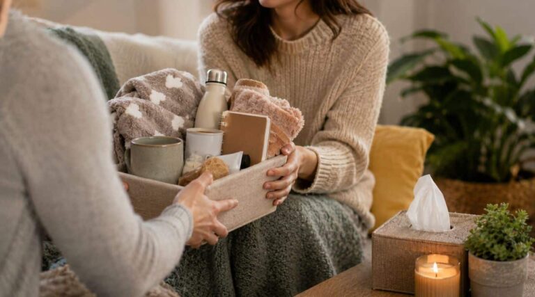 Practical gifts for someone who needs help in a caring gift basket